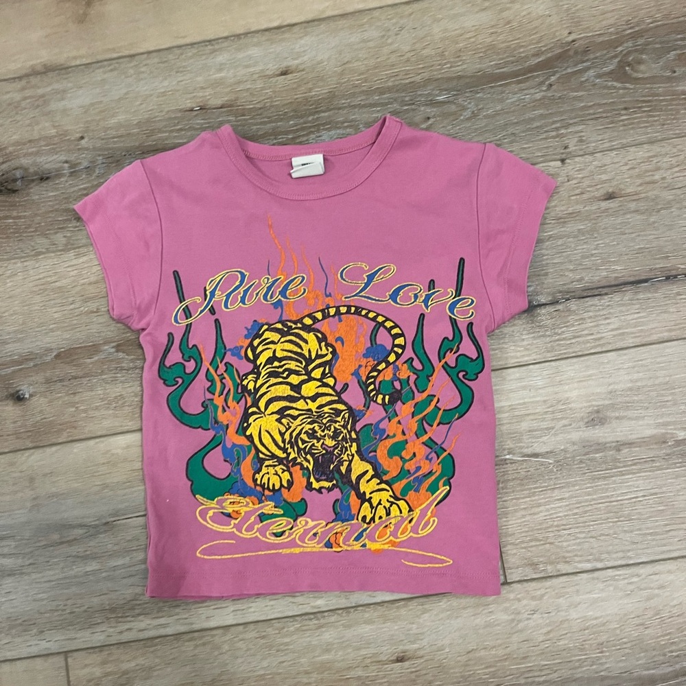 Urban Outfitters Pure Love Cheetah top in pink!